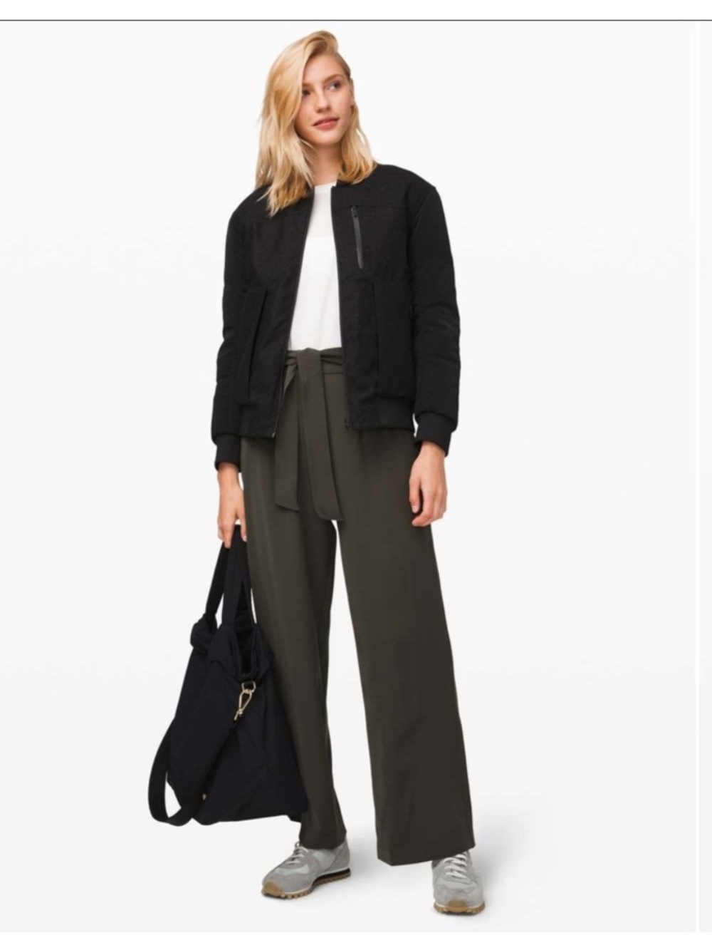 Lululemon Noir Green High Rise a wide Leg pants - Picture 4 of 9